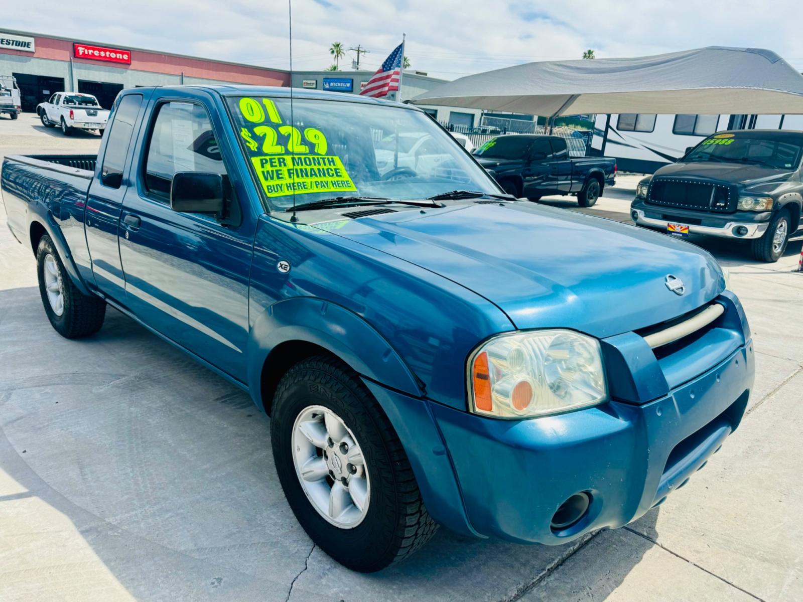 2001 Blue Nissan Frontier (1N6DD26S41C) , located at 2190 Hwy 95, Bullhead City, AZ, 86442, (928) 704-0060, 0.000000, 0.000000 - 2001 Nissan frontier xe king cab. 4 cylinder. 142k miles. Manual . Ice cold ac. Lots of extras done to truck . New tires new radiator. Fully serviced. New clutch, new brakes, pads. Runs and drives great. Financing available. In house financing .buy here pay here - Photo #0